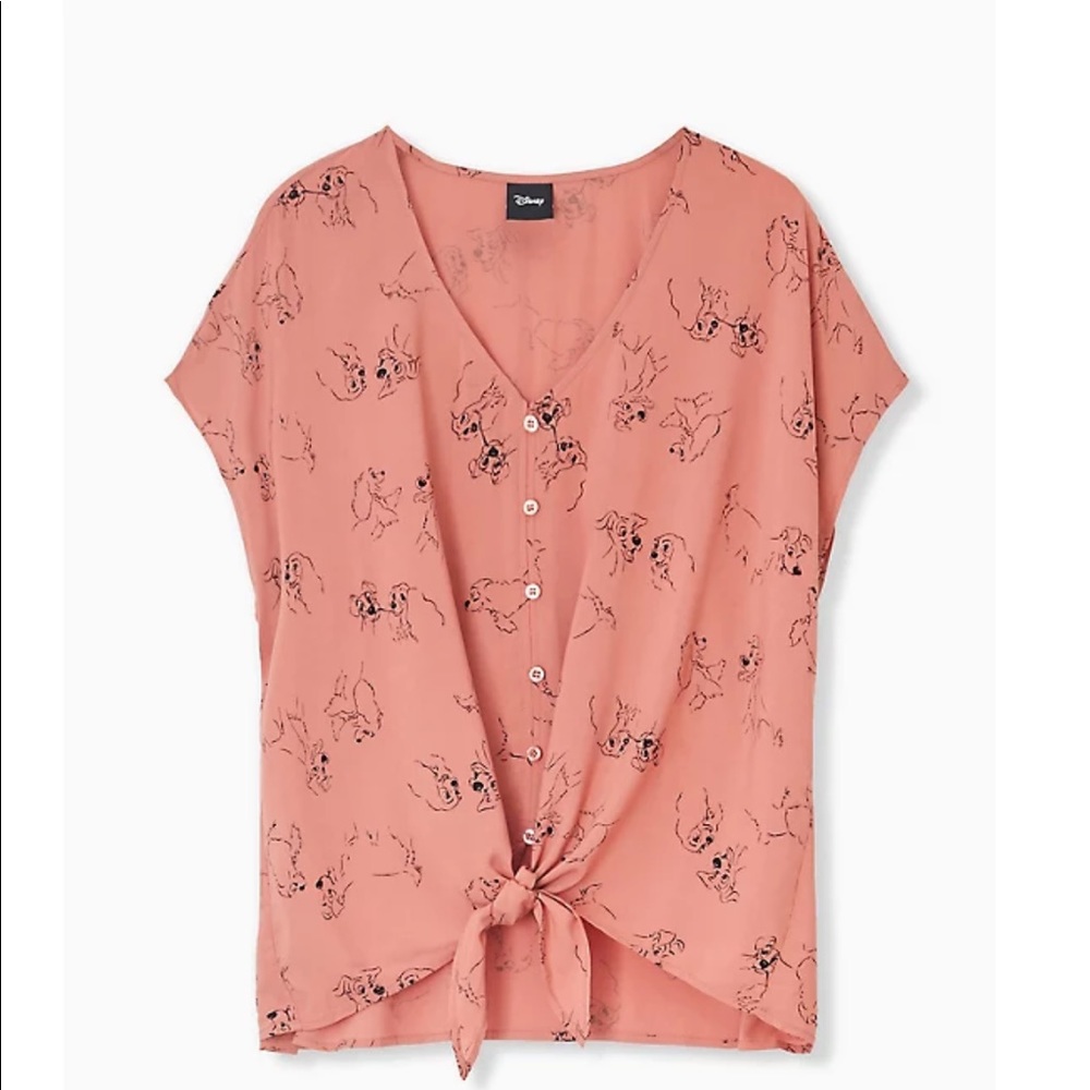 Torrid DISNEY LADY & THE TRAMP DUSTY PINK CROP